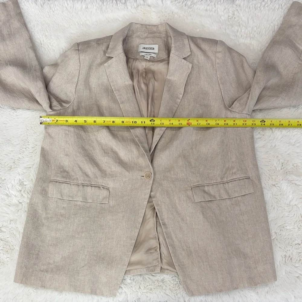 JAEGER Pure Linen ,Size 18,Women's ,Color Oatmeal,Blazer - Picture 12 of 17